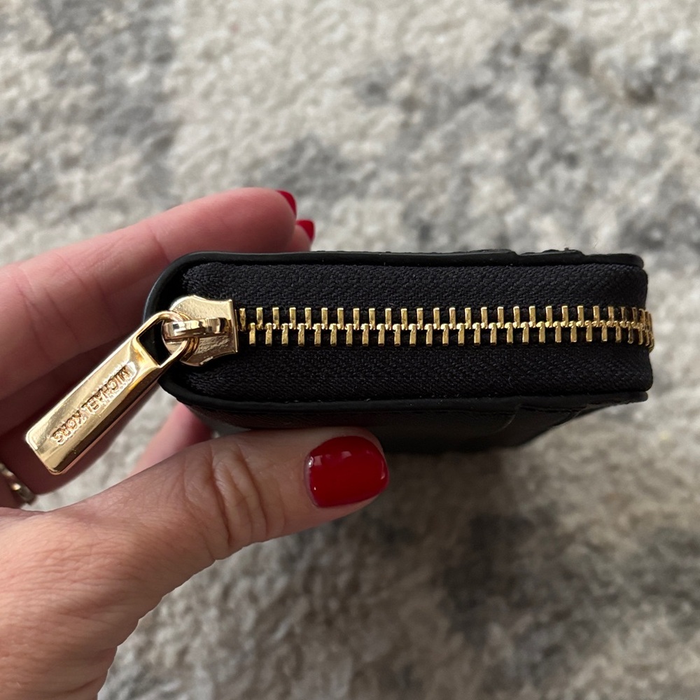 Michael Kors Black and Gold Zip Wallet - Picture 3 of 7
